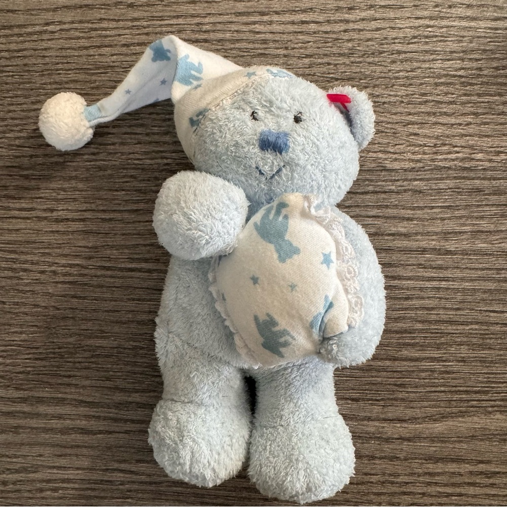TY Beanie BABY BOY the Bear with PJ hat & Pillow 6.5”  2006 - Picture 3 of 9